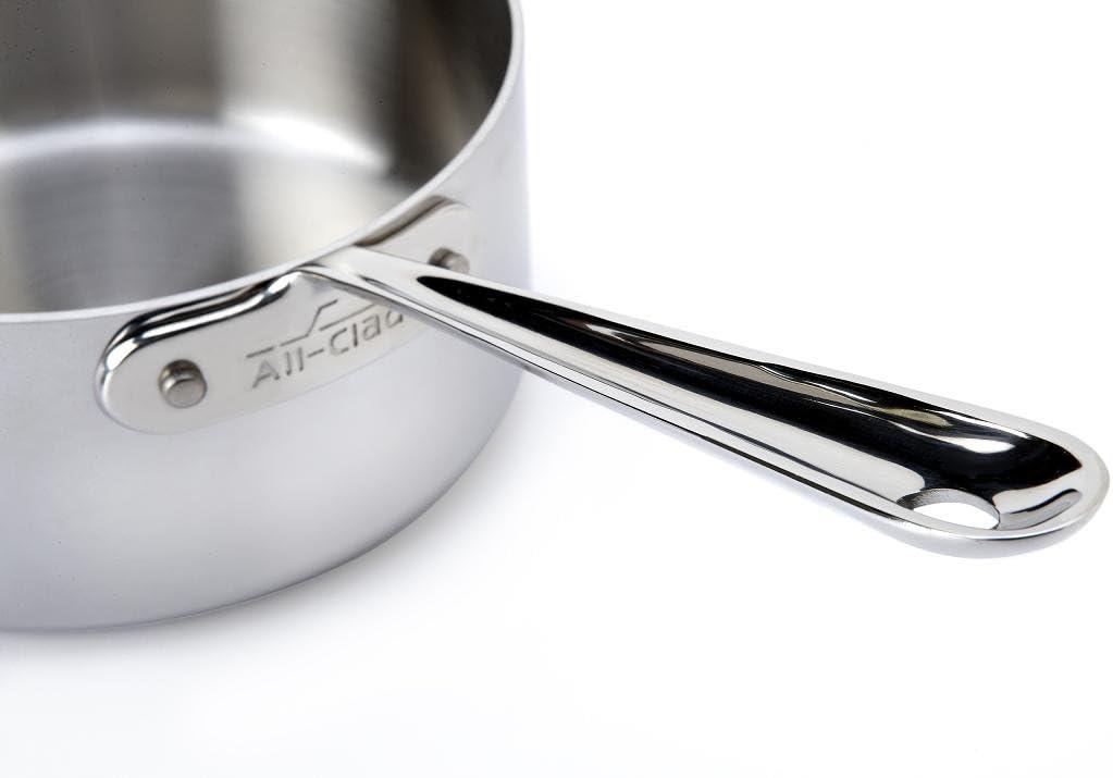 image:imageAllClad D3 3Ply Stainless Steel Cookware Set 14 Piece Induction Oven Broiler Safe 600F Pots and Pans SilverSilver
