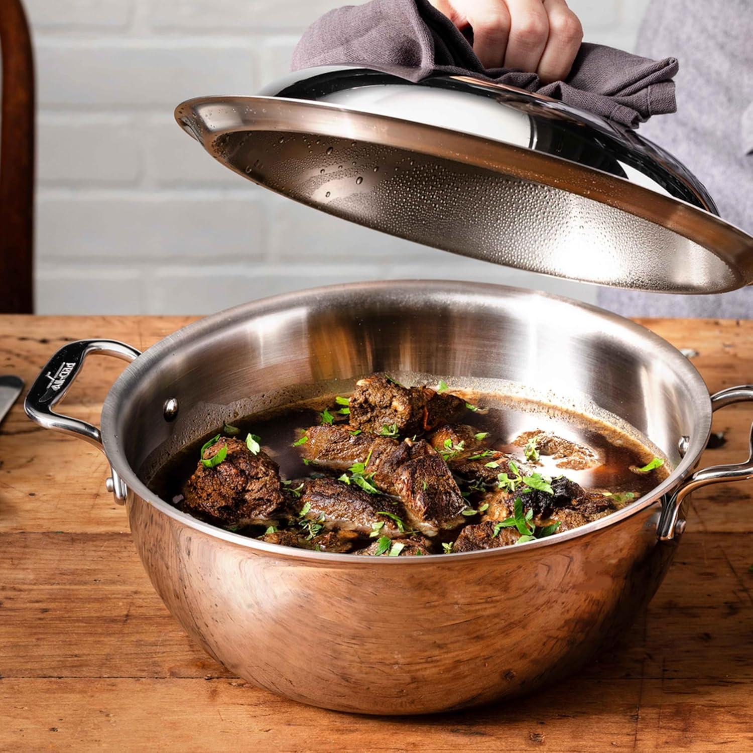 image:imageAllClad D3 3Ply Stainless Steel Dutch Oven 55 Quart Induction Oven Broiler Safe 600F Pots and Pans Cookware Silver