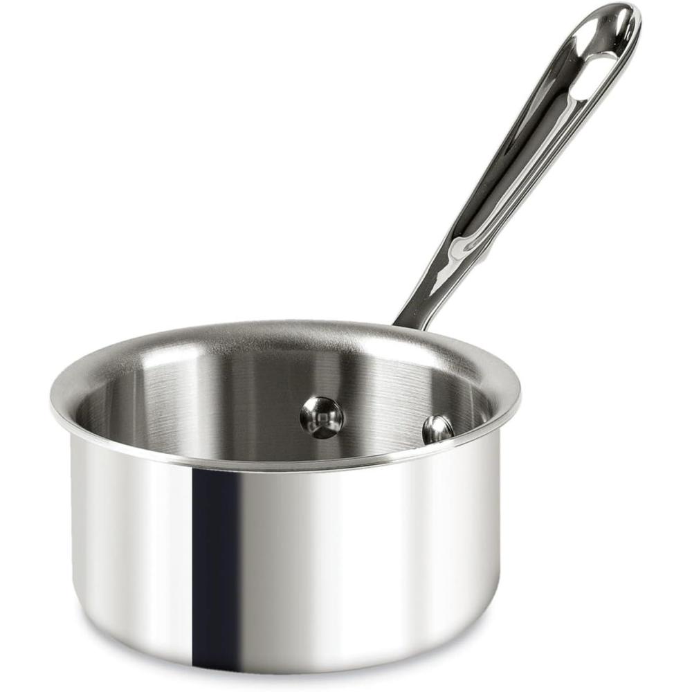 image:imageAllClad D3 3Ply Stainless Steel Butter Warmer 05 Quart Induction Oven Broiler Safe 600F Pots and Pans Cookware Sauce Pan Silver 12Quart