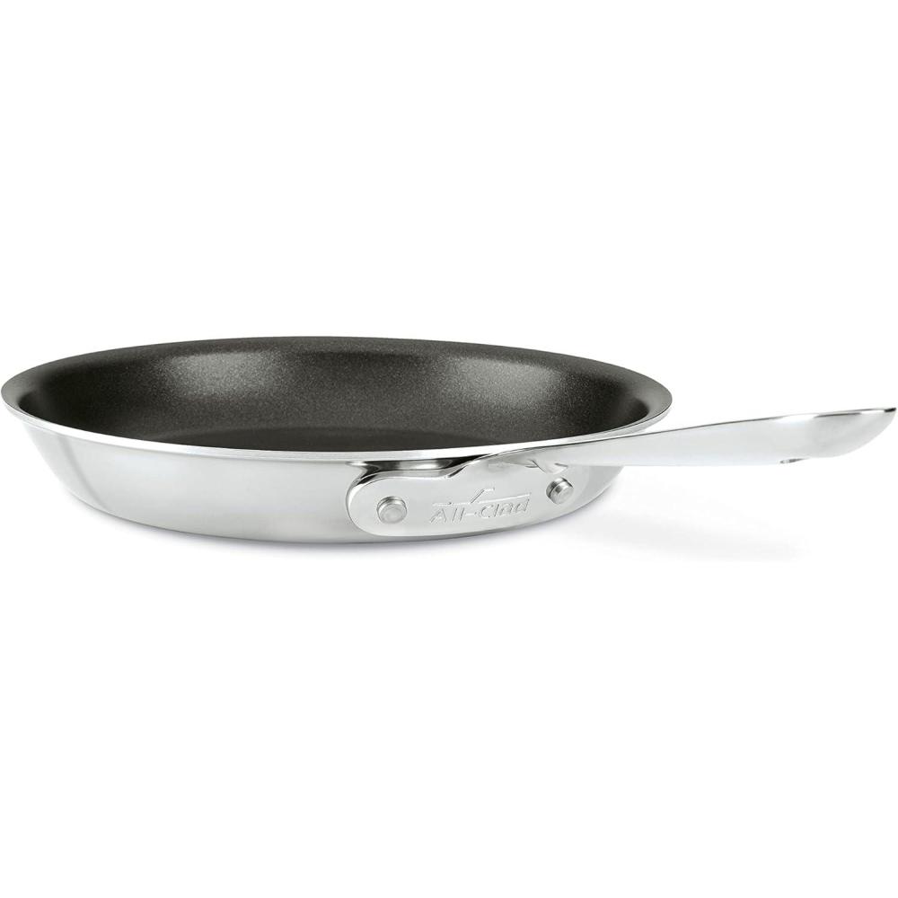 image:imageAllClad D3 9 Inch Stainless Steel Pro Non Stick Frying pan 3Ply Stainless Steel Pan Induction Oven Broiler Safe 500F Pancake Egg Pan Skillet Professional Cookware SilverFry Pan