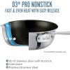 All-Clad D3 3 Ply Stainless Steel Nonstick Bonded Cookware Set 10 Piece, Oven Broiler Safe 600F, Kitchen Cooking Set w/Frying Pan, Sauce Pan, Saute Pan, Stockpot, Professional Pots & Pans Set Silver(Stainless Steel Silver)
