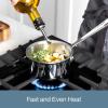 All-Clad D3 3-Ply Stainless Steel Butter Warmer 0.5 Quart Induction Oven Broiler Safe 600F Pots and Pans, Cookware, Sauce Pan Silver, 1/2-Quart