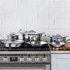 All-Clad D3 3-Ply Stainless Steel Cookware Set 10 Piece, Induction, Oven Broiler Safe 600F, Kitchen Cooking Set w/ Frying Pans, Saucepans, Saute Pan, Stockpot and Soup Pot, Pots and Pans, Silver