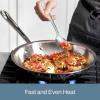 All-Clad D3 3-Ply Stainless Steel Cookware Set 10 Piece, Induction, Oven Broiler Safe 600F, Kitchen Cooking Set w/ Frying Pans, Saucepans, Saute Pan, Stockpot and Soup Pot, Pots and Pans, Silver