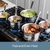 All-Clad D3 3-Ply Stainless Steel Sauce Pan with Lid 3 Quart, Induction, Oven Broiler Safe 600F, Multipurpose, Compatible w/ All Cooktops, For Restaurant or Home Kitchen, Pots & Pans, Cookware, Silver(2 Quarts)