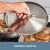 All-Clad D3 3-Ply Stainless Steel Sauce Pan with Lid 3 Quart, Induction, Oven Broiler Safe 600F, Multipurpose, Compatible w/ All Cooktops, For Restaurant or Home Kitchen, Pots & Pans, Cookware, Silver(3.5 Quarts)