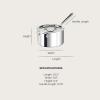 All-Clad D3 3-Ply Stainless Steel Sauce Pan with Lid 3 Quart, Induction, Oven Broiler Safe 600F, Multipurpose, Compatible w/ All Cooktops, For Restaurant or Home Kitchen, Pots & Pans, Cookware, Silver(4 Quarts)