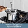 All-Clad D3 3-Ply Stainless Steel Sauce Pan with Lid 3 Quart, Induction, Oven Broiler Safe 600F, Multipurpose, Compatible w/ All Cooktops, For Restaurant or Home Kitchen, Pots & Pans, Cookware, Silver(4 Quarts)