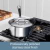All-Clad D3 3-Ply Stainless Steel Sauce Pan with Lid 3 Quart, Induction, Oven Broiler Safe 600F, Multipurpose, Compatible w/ All Cooktops, For Restaurant or Home Kitchen, Pots & Pans, Cookware, Silver(1.5 Quarts)