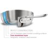 All-Clad D3 3-Ply Stainless Steel Sauté Pan 4 Quart Induction Oven Broiler Safe 600F Pots and Pans, Cookware Silver(Silver)