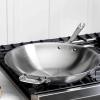 All-Clad D3 3-Ply Stainless Steel Wok 14-Inch, Induction Compatible, Oven Broiler Safe 600F, Stir-Fry Pan, Fast and Even Heat, Cookware, Frying Pan, Kitchen Essential, Pots and Pans, Silver