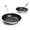 All-Clad D3 3 Ply Stainless Steel Nonstick Bonded Cookware Set 10 Piece, Oven Broiler Safe 600F, Kitchen Cooking Set w/Frying Pan, Sauce Pan, Saute Pan, Stockpot, Professional Pots & Pans Set Silver(Stainless Steel Silver with Black interior)