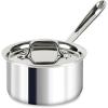 image:imageAllClad D3 3Ply Stainless Steel Sauce Pan with Lid 3 Quart Induction Oven Broiler Safe 600F Multipurpose Compatible w All Cooktops For Restaurant or Home Kitchen Pots amp Pans Cookware Silver15 Quarts