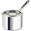 All-Clad D3 3-Ply Stainless Steel Sauce Pan with Lid 3 Quart, Induction, Oven Broiler Safe 600F, Multipurpose, Compatible w/ All Cooktops, For Restaurant or Home Kitchen, Pots & Pans, Cookware, Silver(2 Quarts)