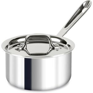 All-Clad D3 3-Ply Stainless Steel Sauce Pan with Lid 3 Quart, Induction, Oven Broiler Safe 600F, Multipurpose, Compatible w/ All Cooktops, For Restaurant or Home Kitchen, Pots & Pans, Cookware, Silver(1.5 Quarts)