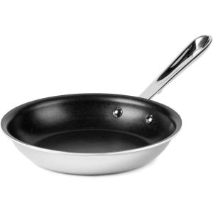 All-Clad D3 Pro Nonstick 3-ply Bonded Cookware, Fry Pan, 12 inch(Stainless Steel Silver with Black interior)