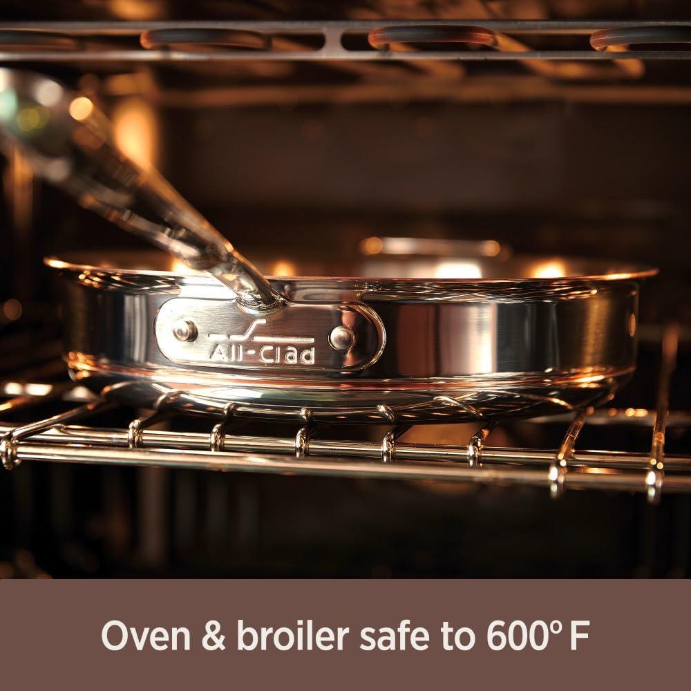 image:imageAllClad Copper Core 5Ply Stainless Steel Sauce Pan 4 Quart Induction Oven Broiler Safe 600F Pots and Pans Cookware SilverSilverMetallic