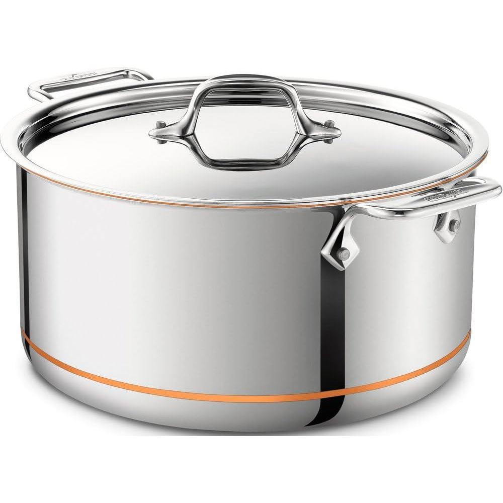 image:imageAllClad Copper Core 5Ply Stainless Steel Stockpot 8 Quart Induction Oven Broiler Safe 600F Pots and Pans Cookware SilverSilver