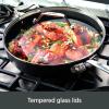 All Clad Essentials Nonstick Cookware Glass Lid, 12 inch(Stainless Steel)