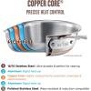 All-Clad Copper Core 5-Ply Stainless Steel Cookware Set 10 Piece Induction Oven Broiler Safe 600F Pots and Pans Silver(14-Piece)