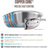 All-Clad Copper Core 5-Ply Stainless Steel Cookware Set 10 Piece Induction Oven Broiler Safe 600F Pots and Pans Silver(15-Piece)