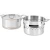 All-Clad Copper Core 5-Ply Stainless Steel Cookware Set 10 Piece Induction Oven Broiler Safe 600F Pots and Pans Silver(15-Piece)