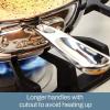 All-Clad Copper Core 5-Ply Stainless Steel Cookware Set 10 Piece Induction Oven Broiler Safe 600F Pots and Pans Silver(5-Piece)