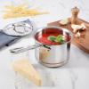 All-Clad Copper Core 5-Ply Stainless Steel Sauce Pan 4 Quart Induction Oven Broiler Safe 600F Pots and Pans, Cookware Silver(Silver)