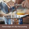 All-Clad Copper Core 5-Ply Stainless Steel Sauce Pan 4 Quart Induction Oven Broiler Safe 600F Pots and Pans, Cookware Silver(Silver/Metallic)