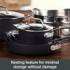 All-Clad Essentials Hard Anodized Nonstick Fry & Sauce Pan Set 8.5 Inch , 2.5 Quart Oven Broiler Safe 500F Pots and Pans, Cookware Black(3-Piece Set)