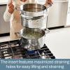 All-Clad Essentials Hard Anodized Nonstick Multi-Pot 7 Quart Oven Broiler Safe 500F Strainer, Pasta Strainer with Handle, Pots and Pans Black(12-quart (Induction))