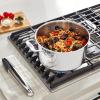 All-Clad Essentials Hard Anodized Nonstick Multi-Pot 7 Quart Oven Broiler Safe 500F Strainer, Pasta Strainer with Handle, Pots and Pans Black(8-quart (Induction))