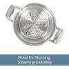 All-Clad Essentials Hard Anodized Nonstick Multi-Pot 7 Quart Oven Broiler Safe 500F Strainer, Pasta Strainer with Handle, Pots and Pans Black(8-quart (Induction))