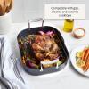 All-Clad Essentials Hard Anodized Nonstick Roaster with Rack 11×14 Inch Oven Broiler Safe 500F Roaster Pan, Pots and Pans, Cookware Black(11″ x 14″)