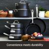 All-Clad Essentials Hard Anodized Nonstick Roaster with Rack 11×14 Inch Oven Broiler Safe 500F Roaster Pan, Pots and Pans, Cookware Black(13″ x 16″)