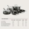 All-Clad Essentials Hard Anodized Nonstick Sauce Pan Set 4 Piece, 2.5, 4 Quart Oven Broiler Safe 500F Pots and Pans, Cookware Black(8 Piece Set)
