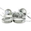 All-Clad Copper Core 5-Ply Stainless Steel Cookware Set 10 Piece Induction Oven Broiler Safe 600F Pots and Pans Silver(14-Piece)