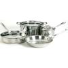 All-Clad Copper Core 5-Ply Stainless Steel Cookware Set 10 Piece Induction Oven Broiler Safe 600F Pots and Pans Silver(7-Piece)