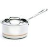 All-Clad Copper Core 5-Ply Stainless Steel Sauce Pan 4 Quart Induction Oven Broiler Safe 600F Pots and Pans, Cookware Silver(Silver)