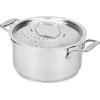 All-Clad Essentials Hard Anodized Nonstick Multi-Pot 7 Quart Oven Broiler Safe 500F Strainer, Pasta Strainer with Handle, Pots and Pans Black(6-quart (Induction))