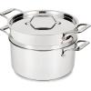 All-Clad Essentials Hard Anodized Nonstick Multi-Pot 7 Quart Oven Broiler Safe 500F Strainer, Pasta Strainer with Handle, Pots and Pans Black(8-quart (Induction))