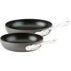 All-Clad Essentials Hard Anodized Nonstick Sauce Pan Set 4 Piece, 2.5, 4 Quart Oven Broiler Safe 500F Pots and Pans, Cookware Black(2 Piece Set)
