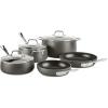 All-Clad Essentials Hard Anodized Nonstick Sauce Pan Set 4 Piece, 2.5, 4 Quart Oven Broiler Safe 500F Pots and Pans, Cookware Black(8 Piece Set)