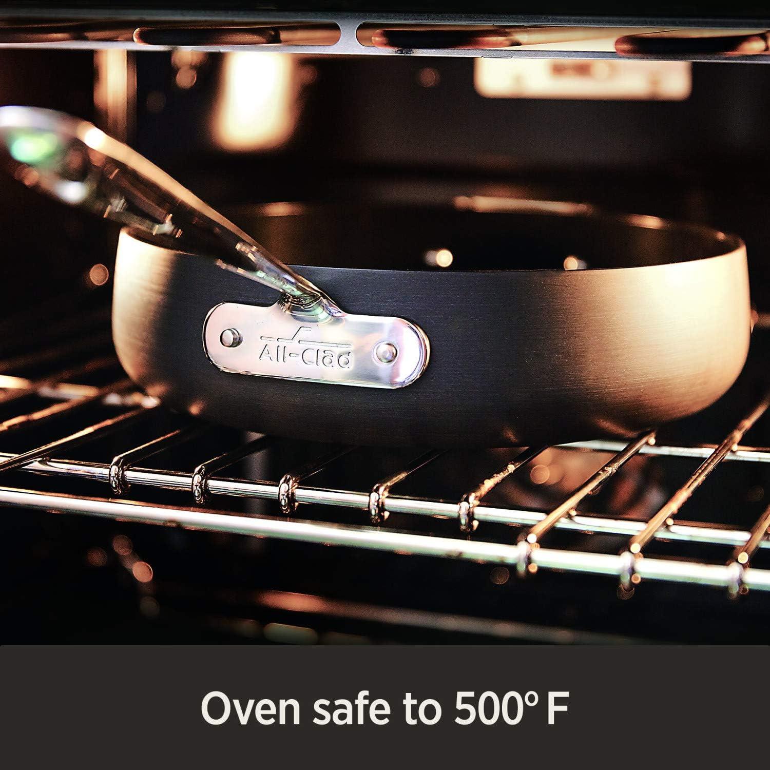 image:imageAllClad HA1 Hard Anodized Nonstick Stockpot 8 Quart Induction Oven Broiler Safe 500F Lid Safe 350F Pots and Pans Cookware BlackBlack