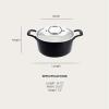 All-Clad Cast Iron Skillet – 12” Enameled Cast Iron Pan with Lid, Enamel Coating, Grill, Oven Safe up to 650°F & Compatible with All Stovetops (Gas, Electric & Induction), Easy-Clean Frying Pan, Black(6 Quart)