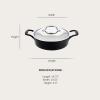 All-Clad Cast Iron Skillet – 12” Enameled Cast Iron Pan with Lid, Enamel Coating, Grill, Oven Safe up to 650°F & Compatible with All Stovetops (Gas, Electric & Induction), Easy-Clean Frying Pan, Black(4 Quart)