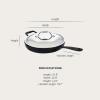 All-Clad Cast Iron Skillet – 12” Enameled Cast Iron Pan with Lid, Enamel Coating, Grill, Oven Safe up to 650°F & Compatible with All Stovetops (Gas, Electric & Induction), Easy-Clean Frying Pan, Black(12 Inch)