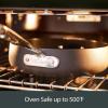 All-Clad HA1 Hard Anodized Nonstick Grill/Griddle Pan 13×20 Inch Oven Broiler Safe 500F Pots and Pans, Cookware Black(11″ x 11″ (Single Burner))
