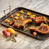 All-Clad HA1 Hard Anodized Nonstick Grill/Griddle Pan 13×20 Inch Oven Broiler Safe 500F Pots and Pans, Cookware Black(13″ x 20″ (Double Burner))