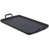 All-Clad Cast Iron Skillet – 12” Enameled Cast Iron Pan with Lid, Enamel Coating, Grill, Oven Safe up to 650°F & Compatible with All Stovetops (Gas, Electric & Induction), Easy-Clean Frying Pan, Black(11 x 19 Inch)